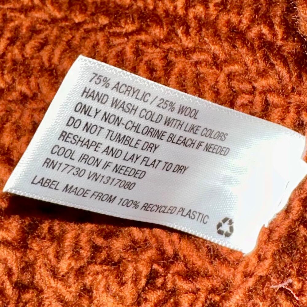 Universal Thread Rust Orange Hand Crochet Loop Kn… - image 5